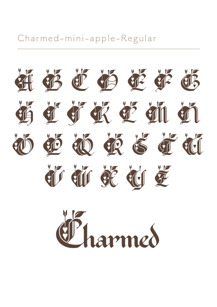 大文字基本形（charmed-mini-apple-regular）