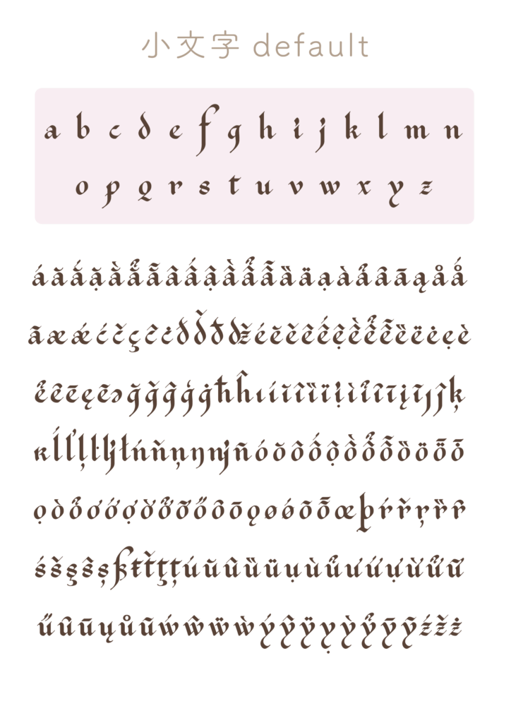 小文字基本形（charmed-mini）
