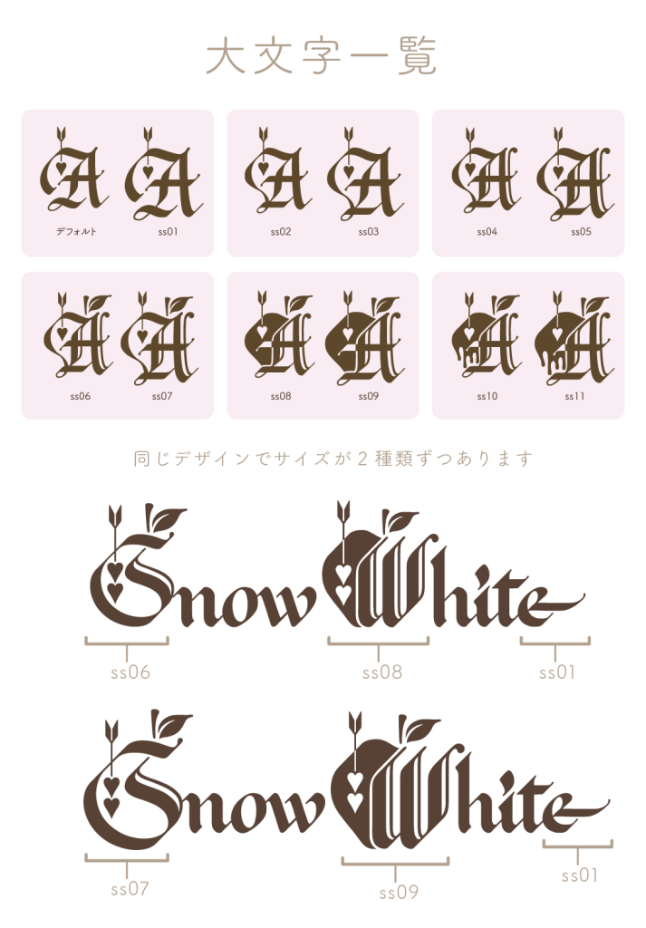 大文字一覧（Charmed）