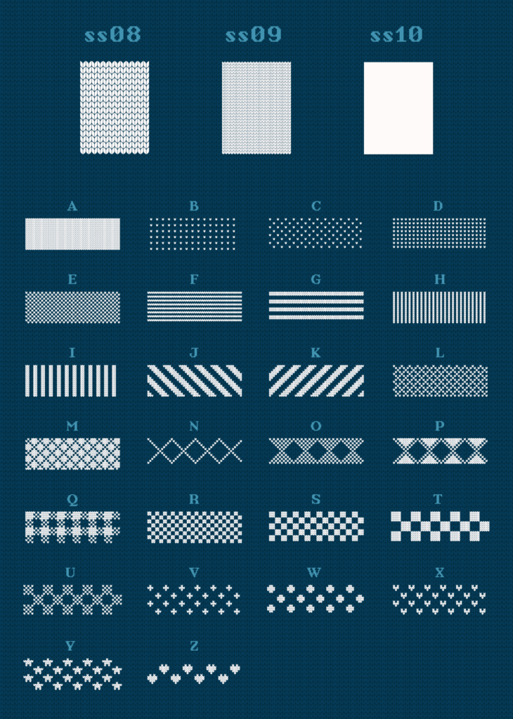 パターン絵文字01（Knitted Holiday）