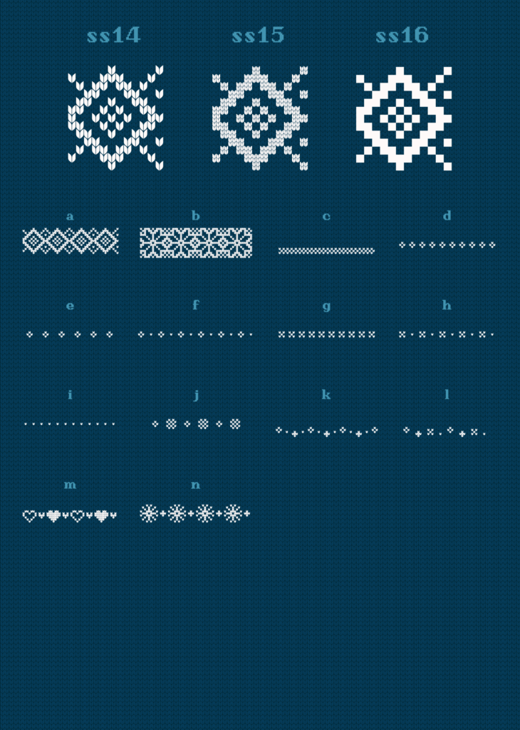 パターン絵文字03（Knitted Holiday）