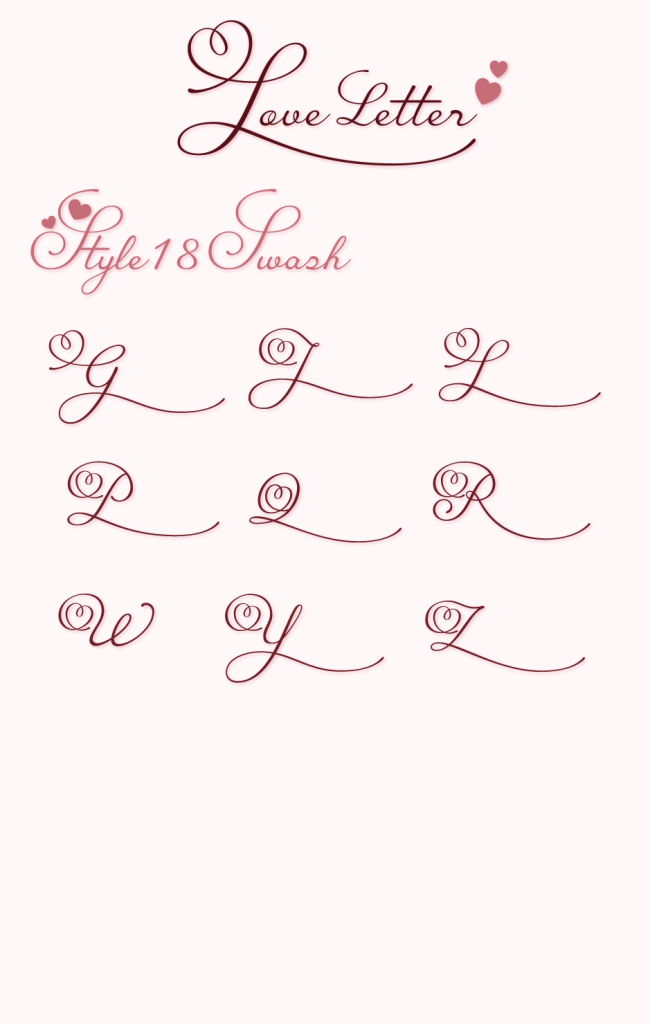 異体字ss18 swash（Love Letter）