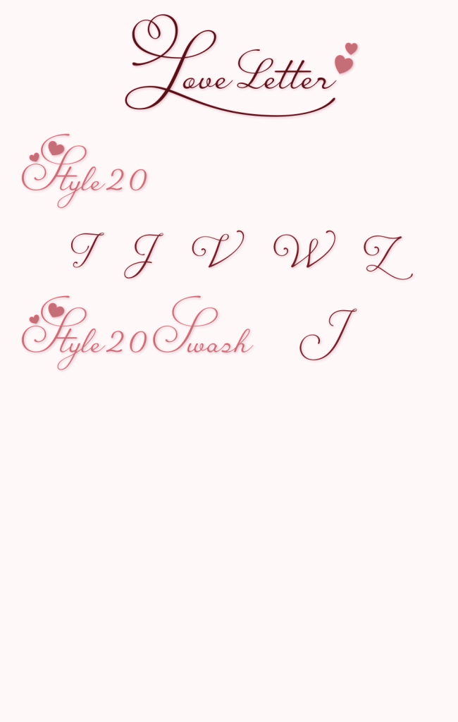 異体字ss20（Love Letter）