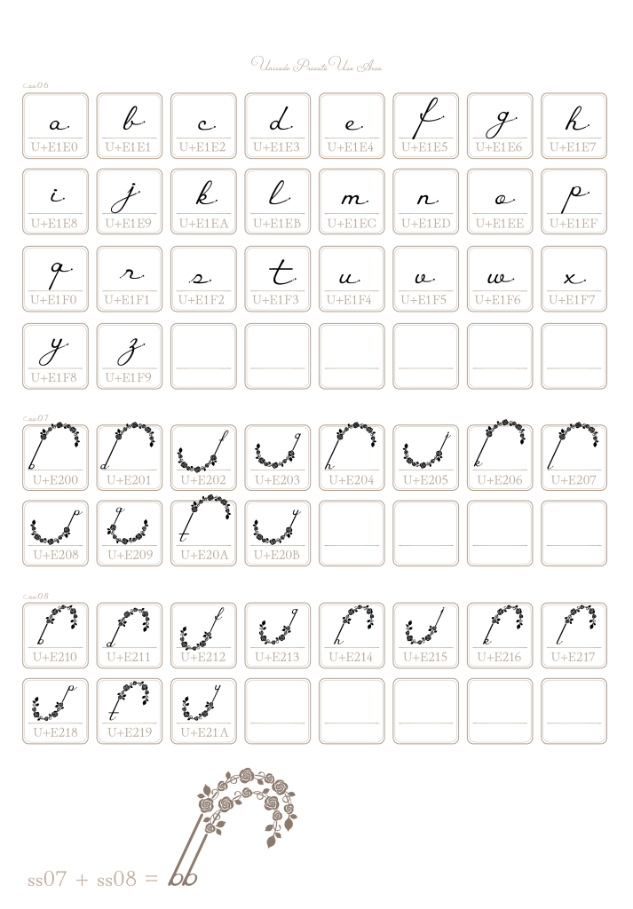 小文字ss06〜ss08（Rosarium）
