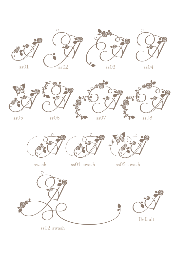 大文字一覧（Rosarium）