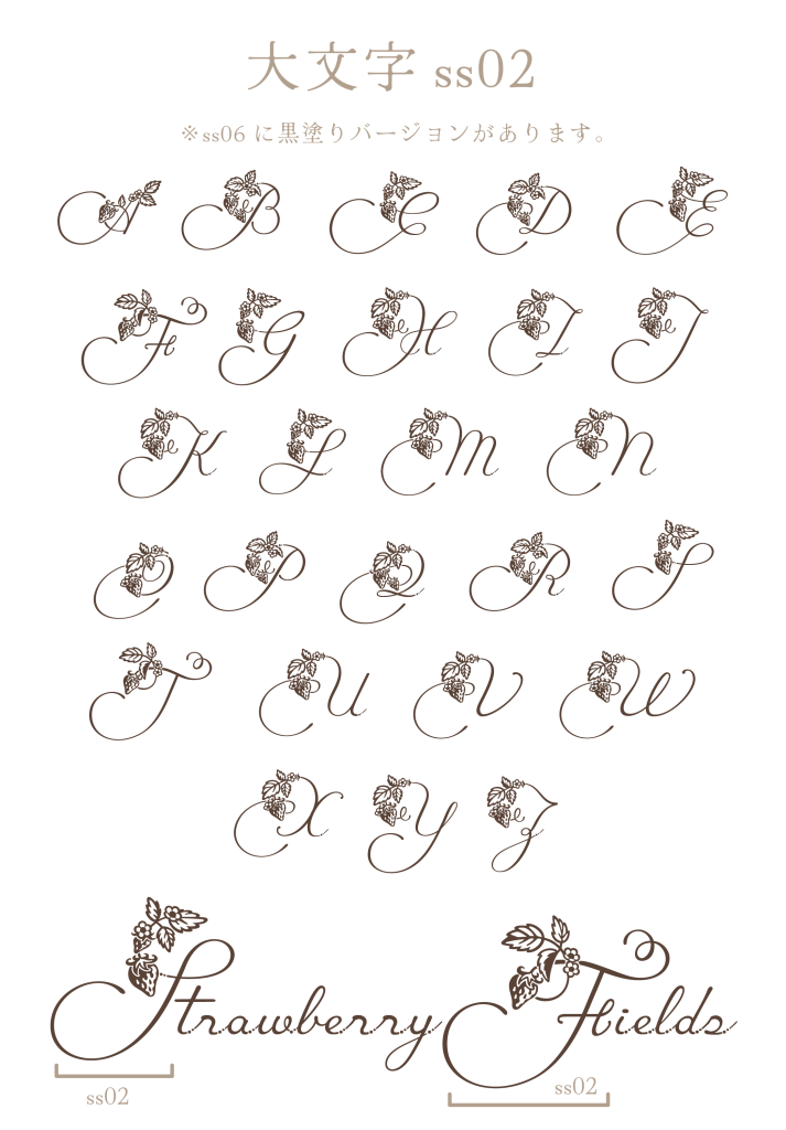 大文字ss02（Strawberry Fields）