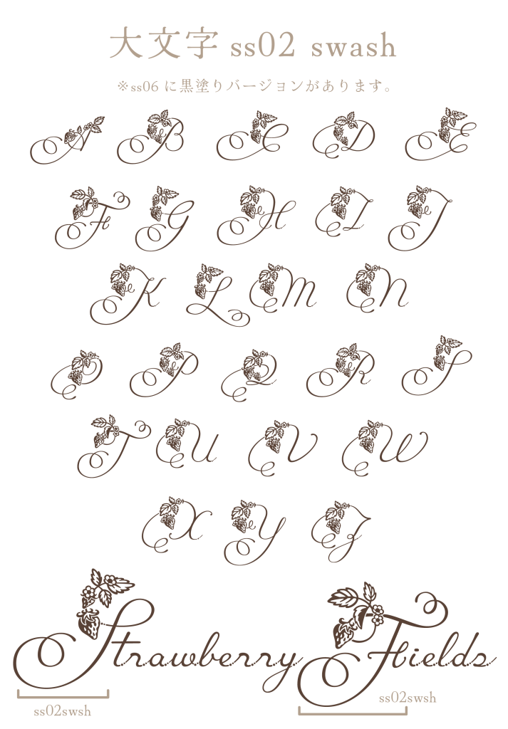 大文字ss02 swash（Strawberry Fields）