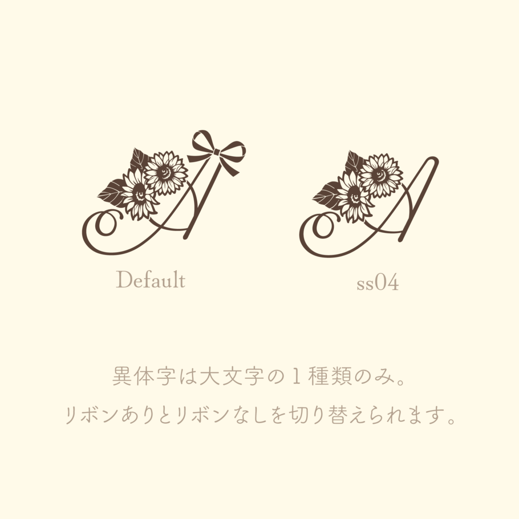 大文字について（Sunflower Bouquet - mini）