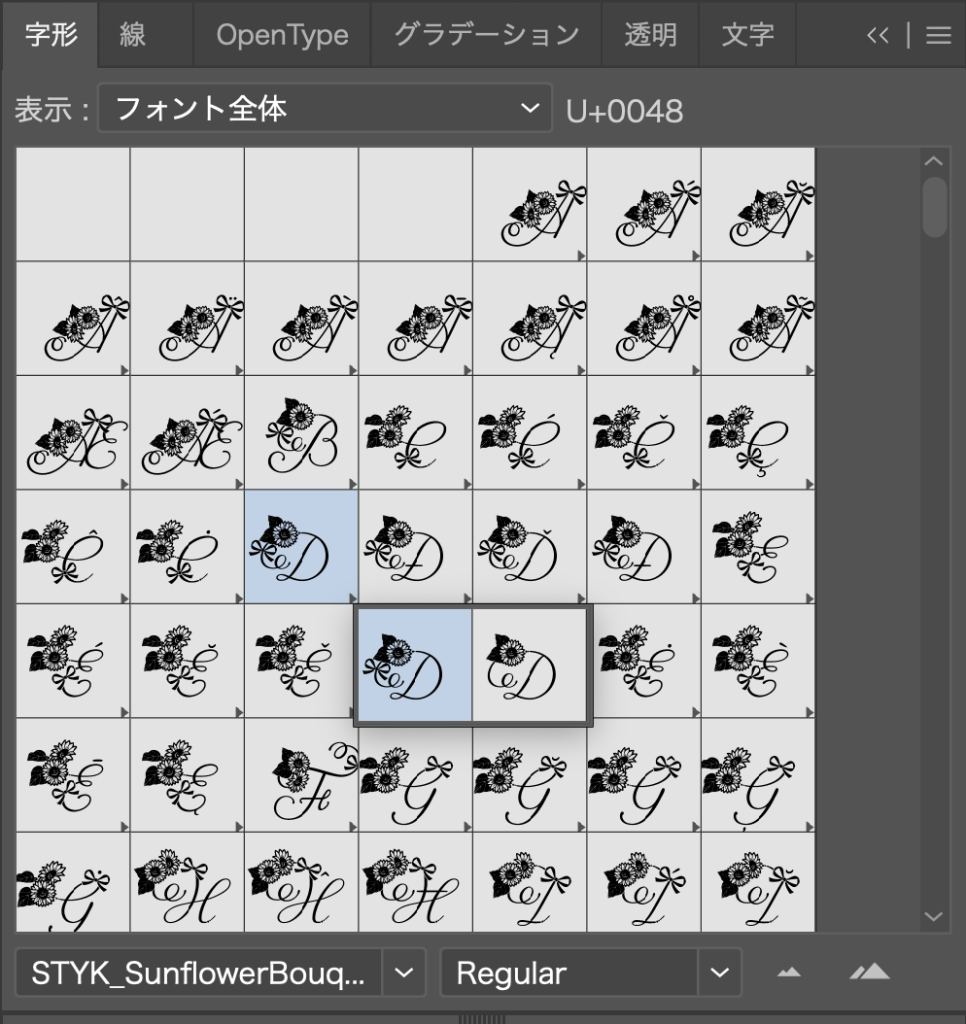 字形パネル（Sunflower Bouquet - mini）