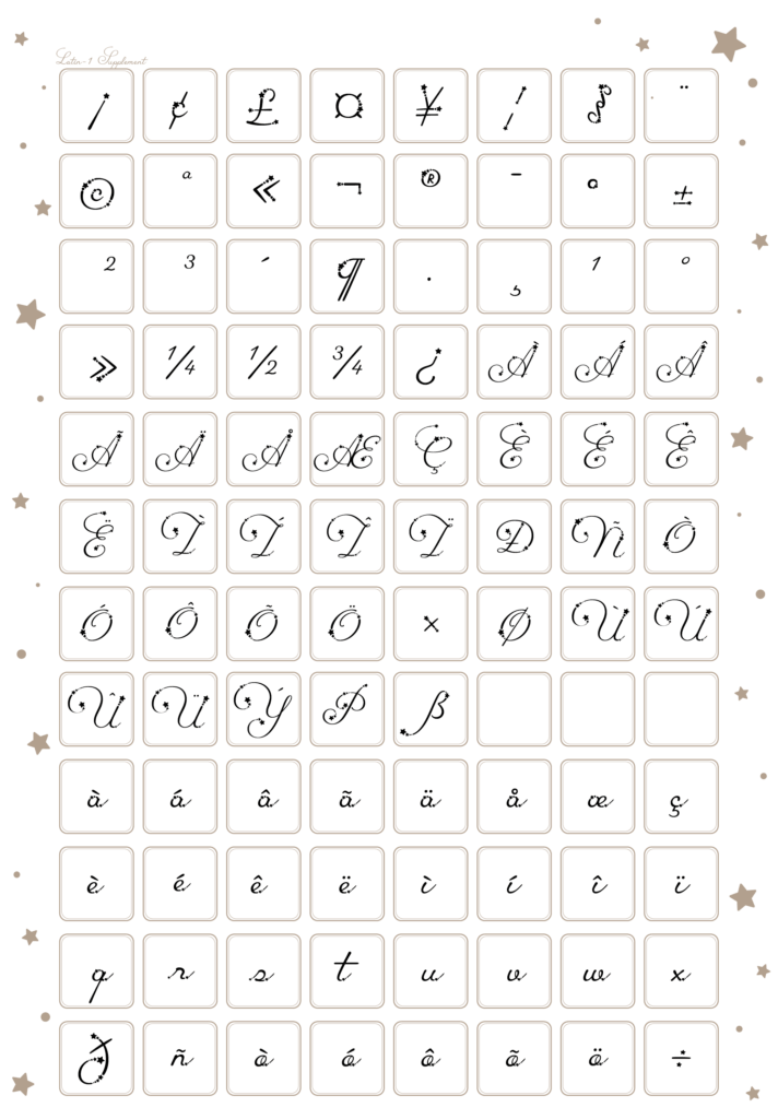 ラテン文字01(Twinkle Stream)