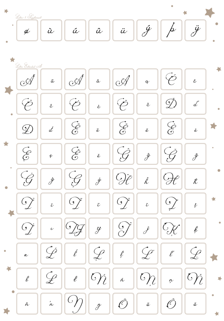 ラテン文字02(Twinkle Stream)