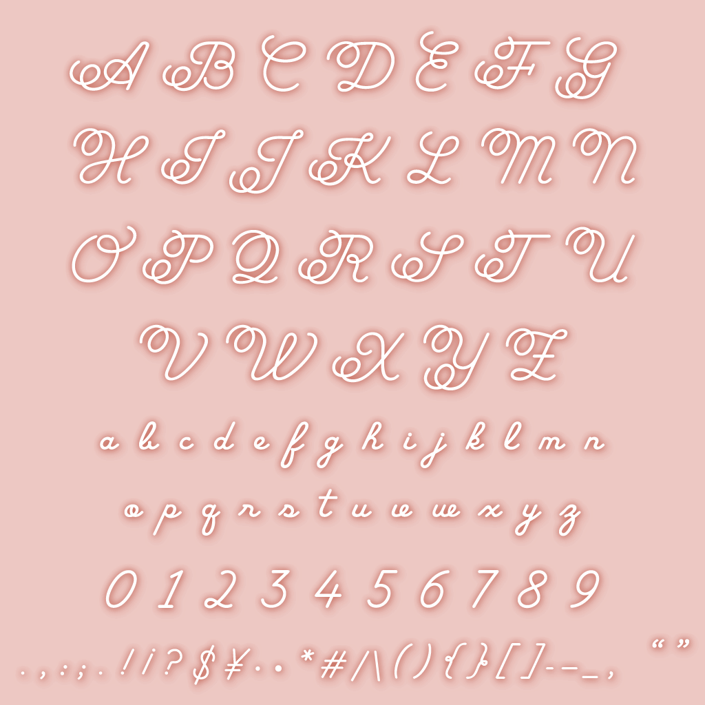 基本字形（Mellow Melody）