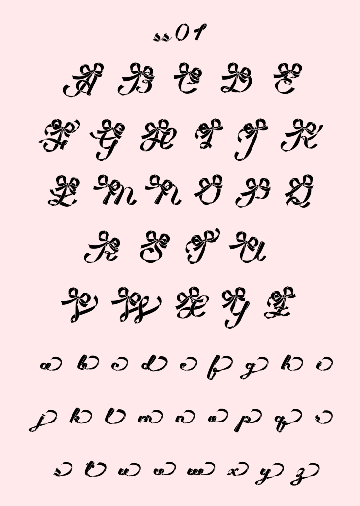 異体字ss01(Present Ribbon Script)