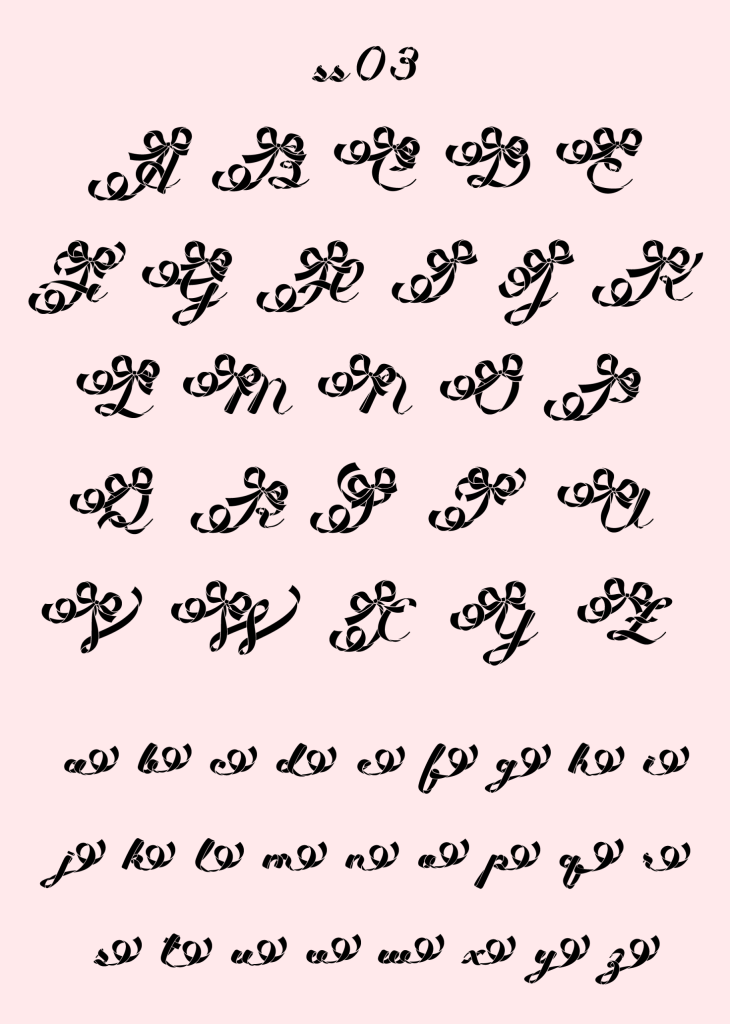 異体字ss03(Present Ribbon Script)