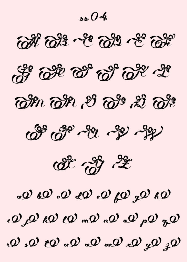 異体字ss04(Present Ribbon Script)