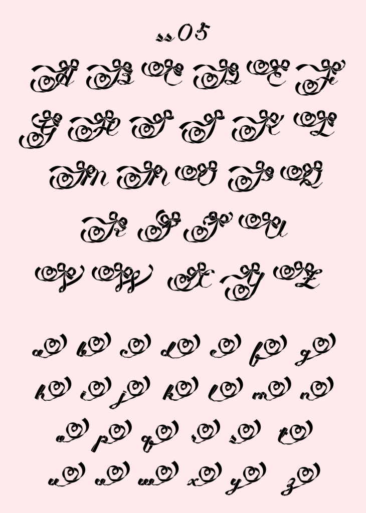 異体字ss05(Present Ribbon Script)